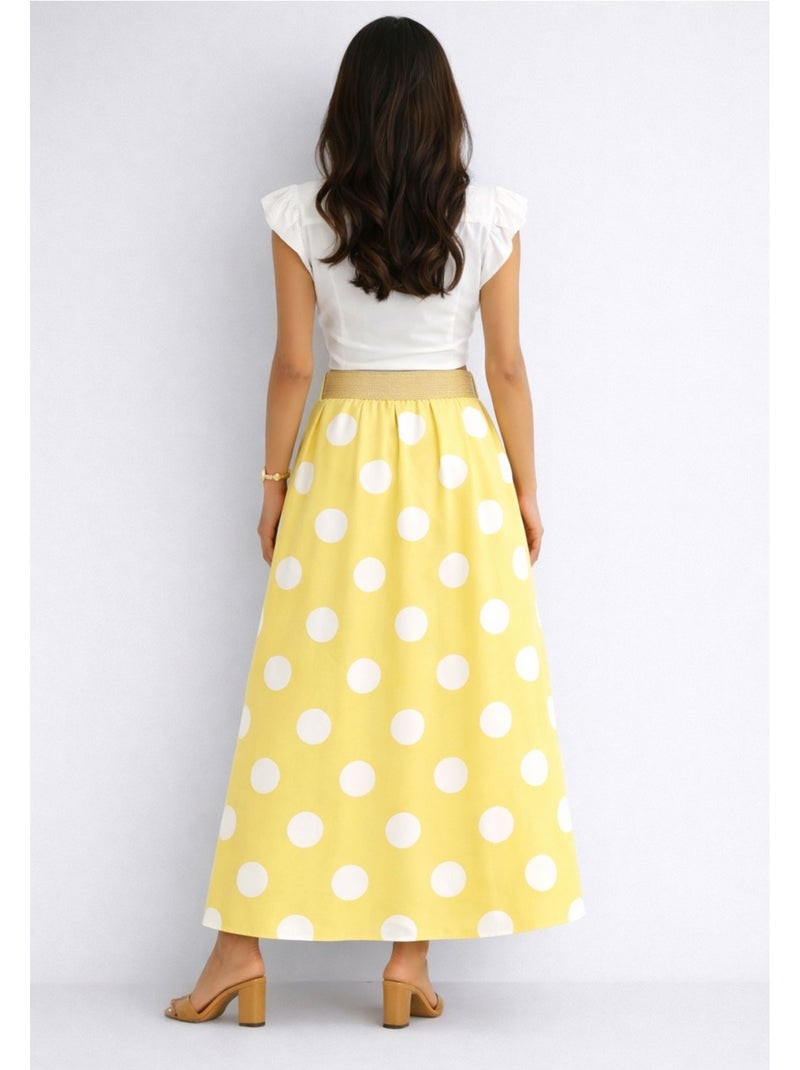 Jupe longue Kebello Jaune - Kiabi