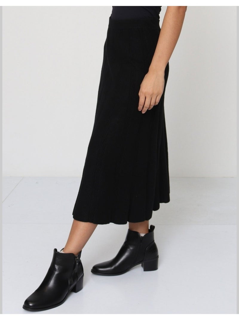 Jupe longue Kebello Noir Noir - Kiabi