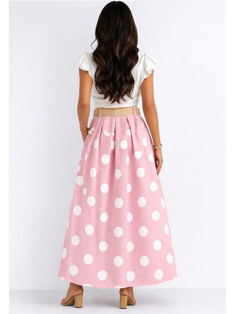 Jupe longue Kebello Rose - Kiabi