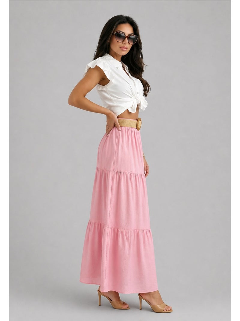 Jupe longue Kebello Rose - Kiabi