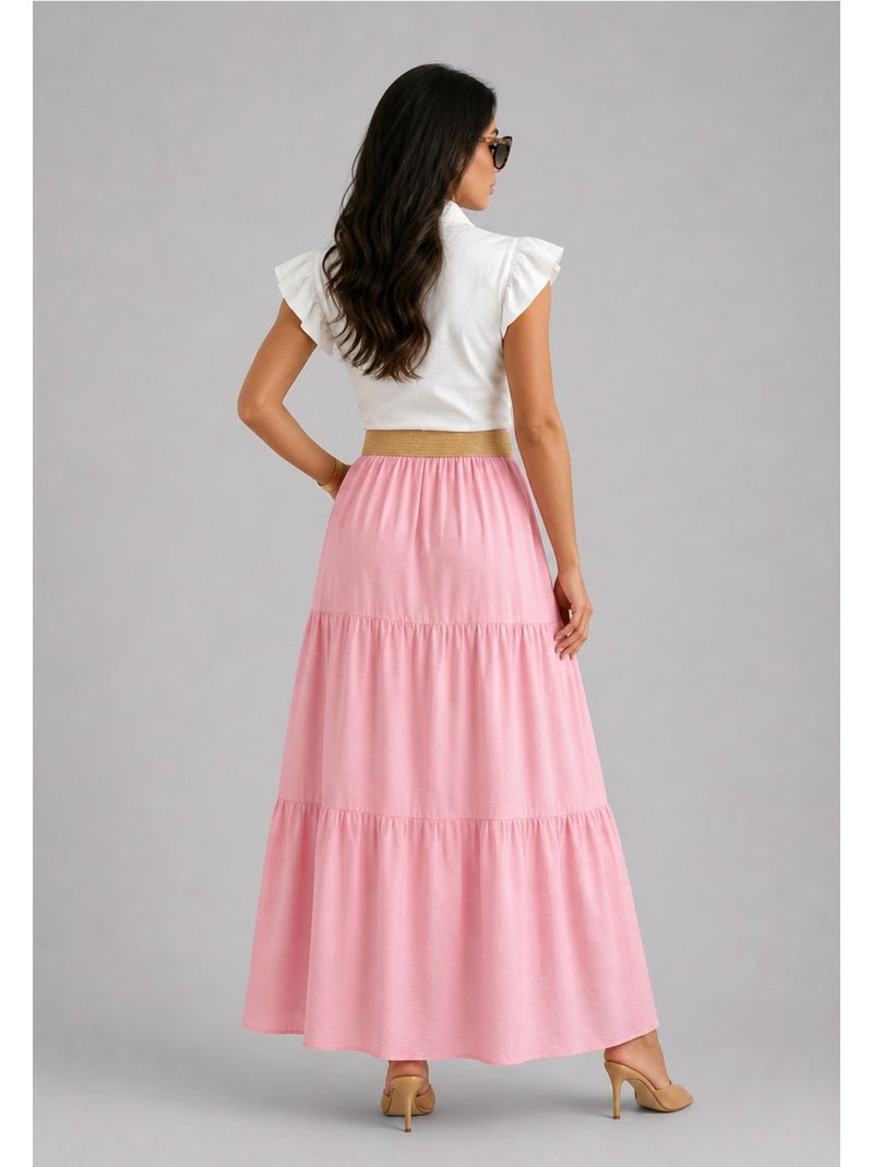Jupe longue Kebello Rose - Kiabi