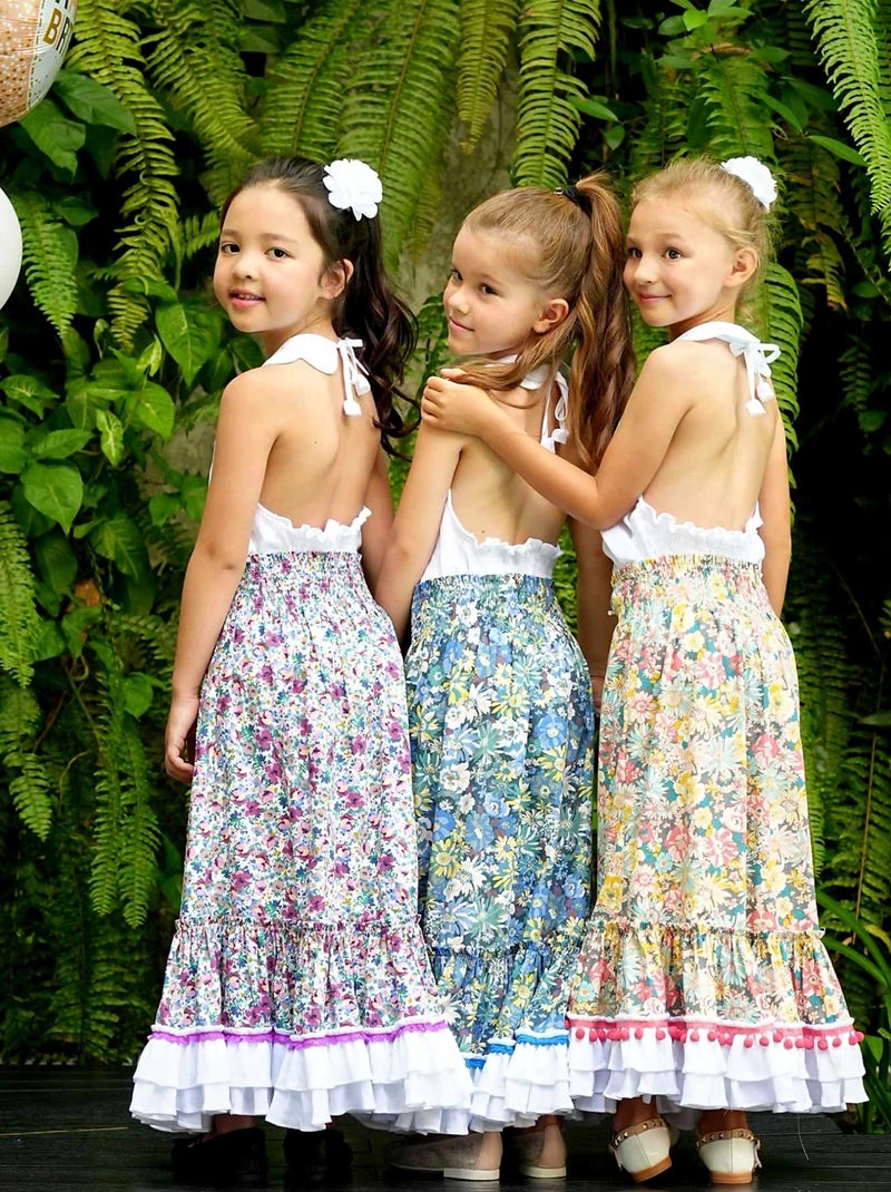 Jupe Longue Liberty    ESMERALDA - La Faute à Voltaire Bleu Bleu - Kiabi