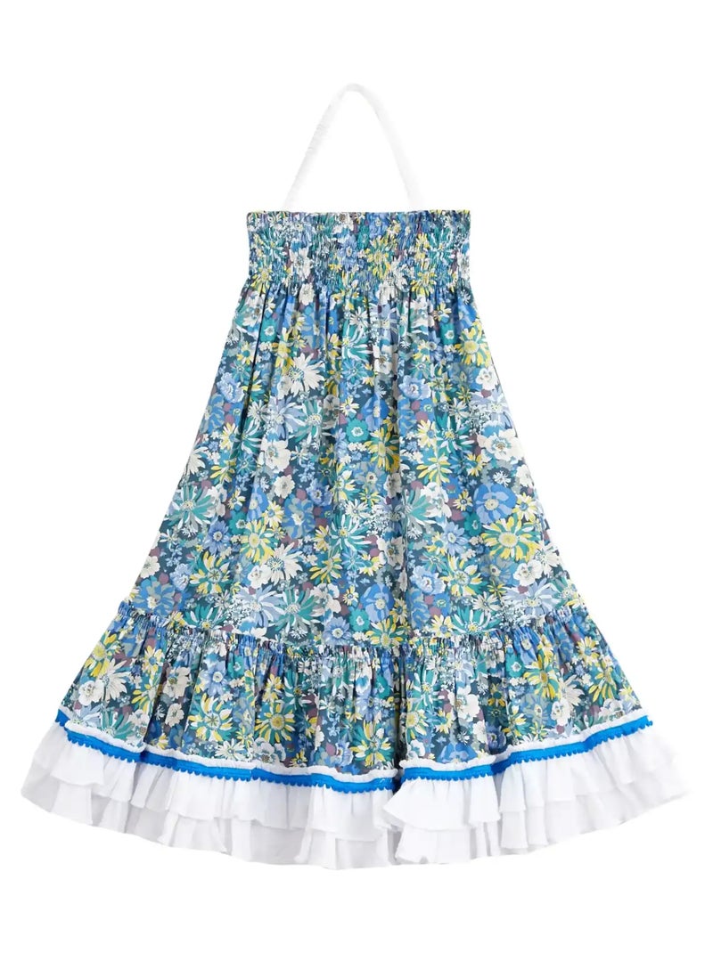 Jupe Longue Liberty    ESMERALDA - La Faute à Voltaire Bleu Bleu - Kiabi