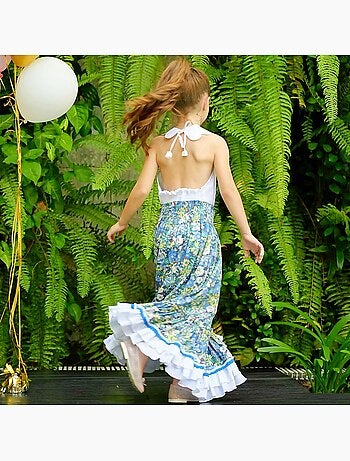 Jupe Longue Liberty Robe Fleurie Chic ESMERALDA - La Faute à Voltaire