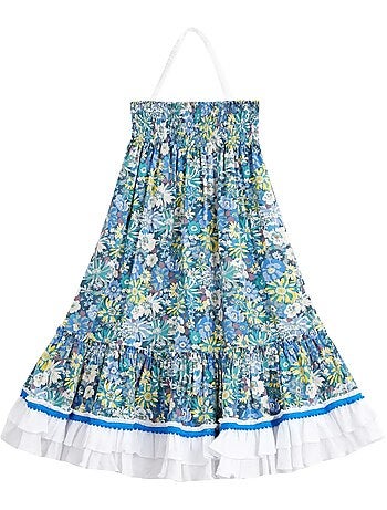 Jupe Longue Liberty Robe Fleurie Chic ESMERALDA - La Faute à Voltaire