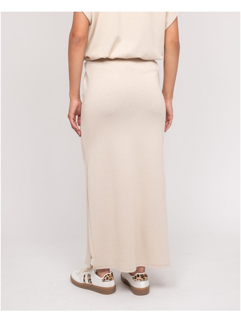 Jupe longue molleton XIVELA Beige - Kiabi