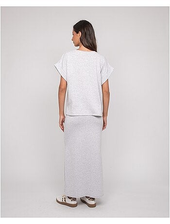 Jupe longue molleton XIVELA