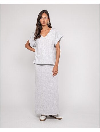 Jupe longue molleton XIVELA