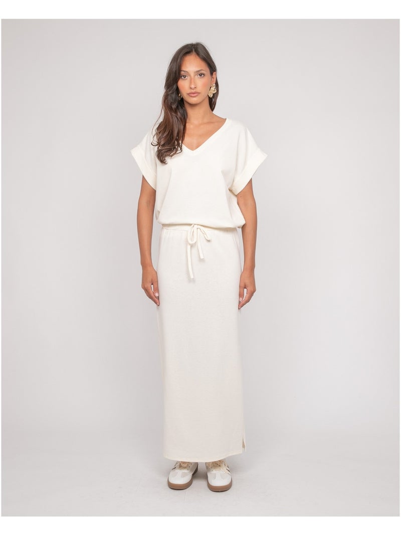 Jupe longue molleton XIVELA Gris - Kiabi