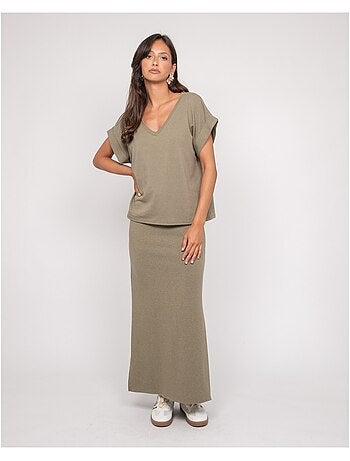 Jupe longue molleton XIVELA