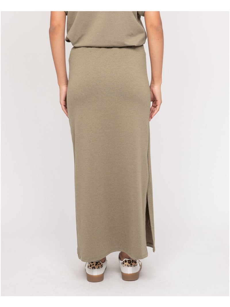 Jupe longue molleton XIVELA Kaki - Kiabi