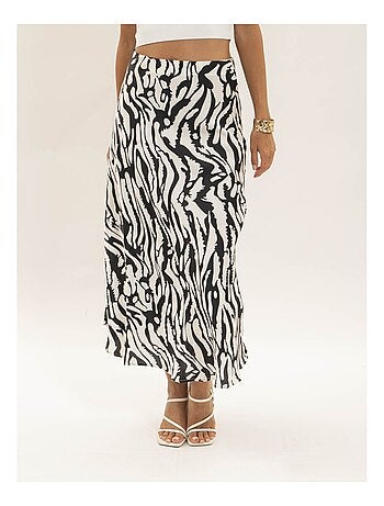 Jupe longue motifs zèbre XORANIA