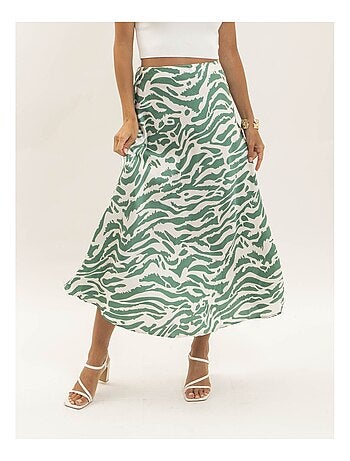 Jupe longue motifs zèbre XORANIA