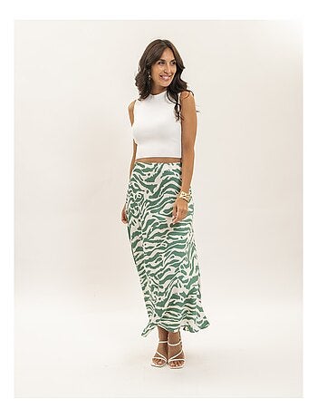 Jupe longue motifs zèbre XORANIA
