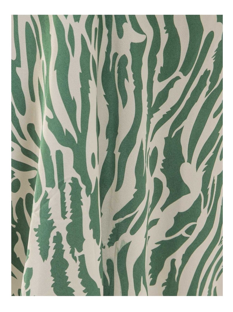 Jupe longue motifs zèbre XORANIA Vert - Kiabi