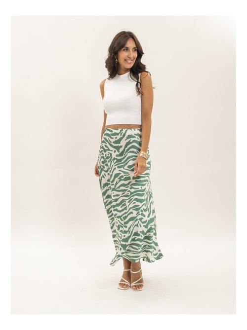 Jupe longue motifs zèbre XORANIA - Kiabi