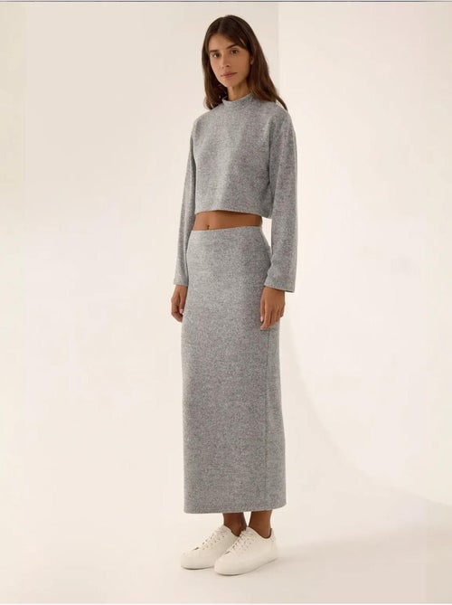 Jupe longue moulante en tricot taille basse - Kiabi Jupe longue moulante en tricot taille basse - Kiabi
