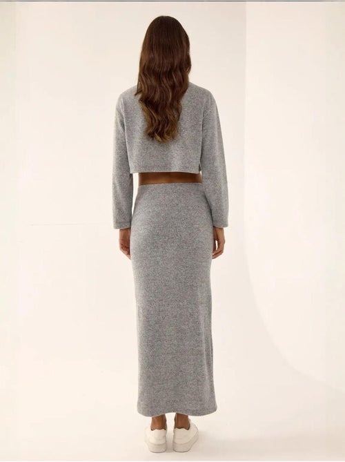 Jupe longue moulante en tricot taille basse - Kiabi Jupe longue moulante en tricot taille basse - Kiabi