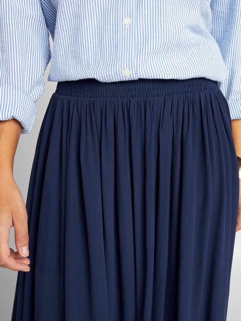 Jupe longue pliss?�e - Bleu marine - Kiabi - 20.00�?�