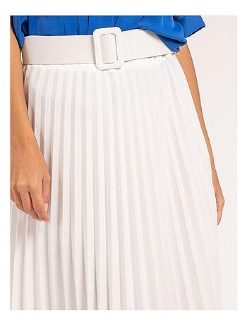 Jupe longue plissée et ceinture XOLEDE