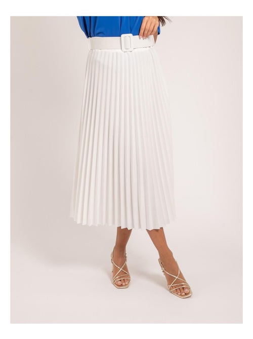 Jupe longue plissée et ceinture XOLEDE - Kiabi