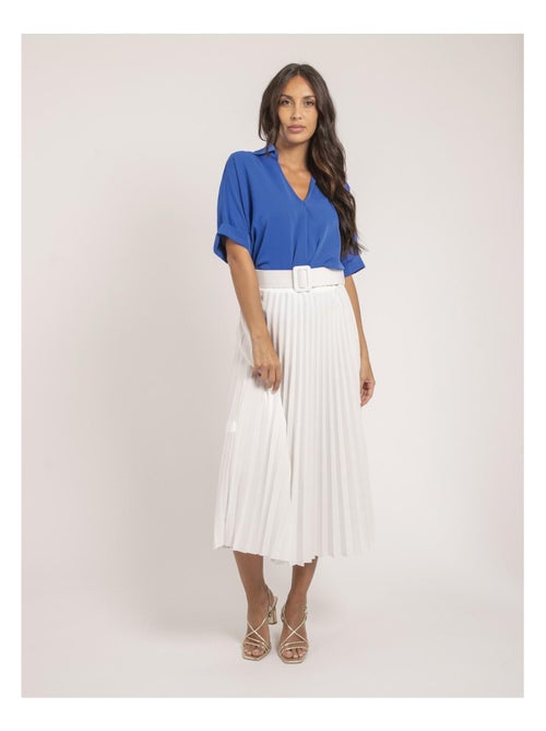 Jupe longue plissée et ceinture XOLEDE - Kiabi