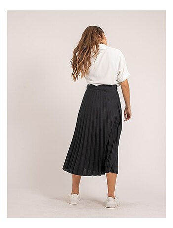 Jupe longue plissée et ceinture XOLEDE