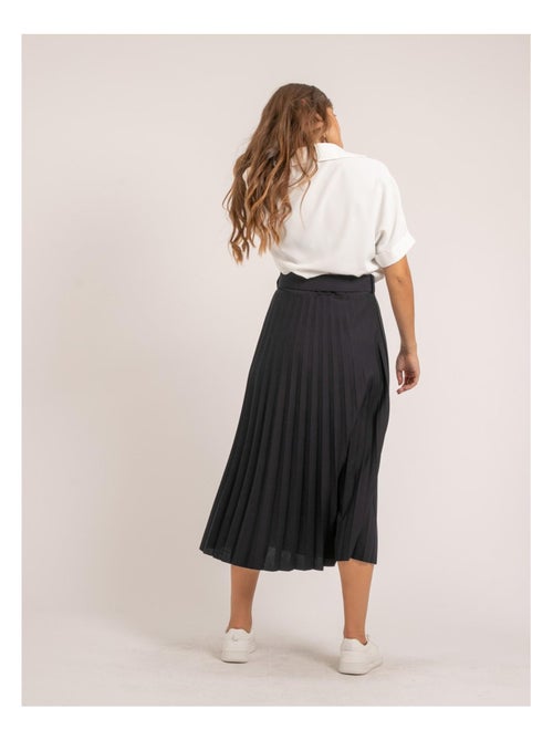 Jupe longue plissée et ceinture XOLEDE - Kiabi