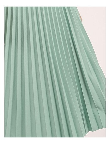 Jupe longue plissée et ceinture XOLEDE