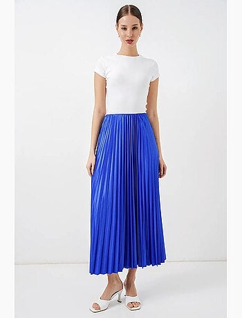 Jupe longue plissée taille haute bdart