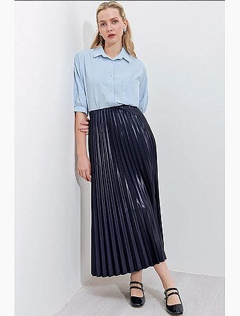 Jupe longue plissée taille haute bdart