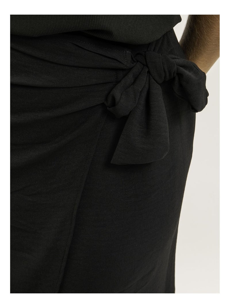 Jupe longue portefeuille XAMALA Noir - Kiabi