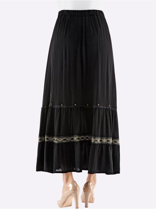 Jupe Longue Pure Viscose - Taille Standard - helline - Kiabi