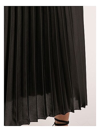 Jupe longue satin plissée XYMMA