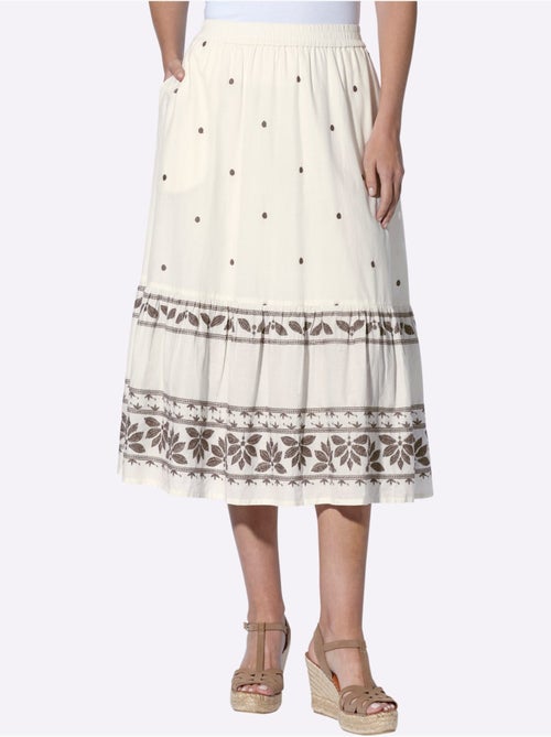 Jupe Longue Superbe Broderie - Taille Standard - Helline - Kiabi