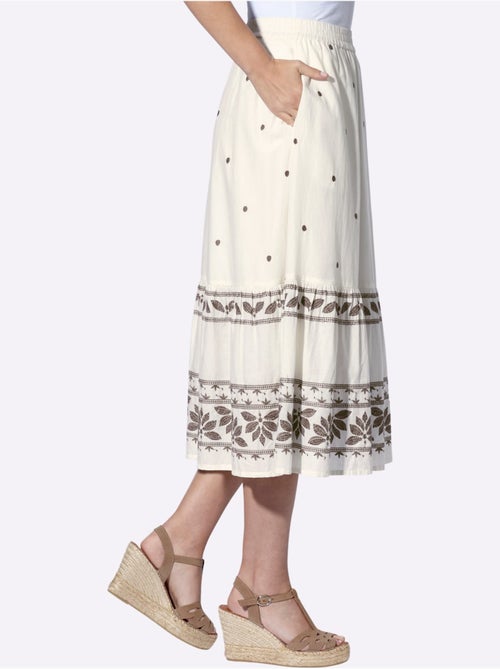 Jupe Longue Superbe Broderie - Taille Standard - Helline - Kiabi