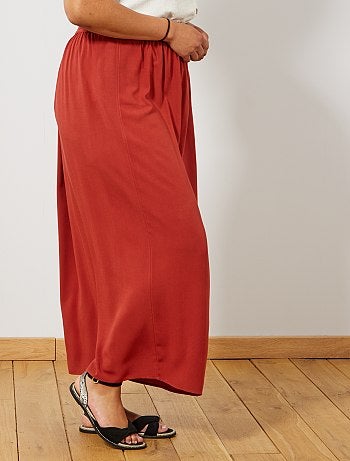 Jupe longue taille élastiquée - Kiabi