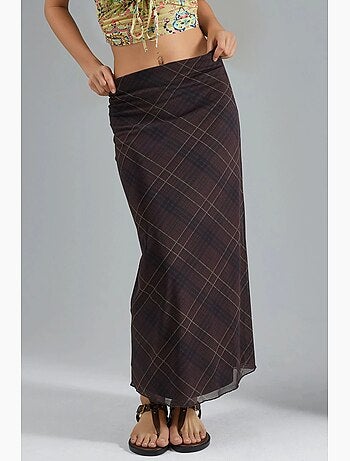 Jupe longue taille haute avec ceinture élastique busem