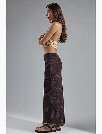 Jupe longue taille haute avec ceinture élastique busem