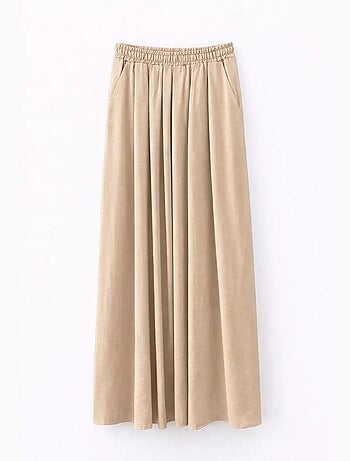 Jupe longue taille haute avec cordon de serrage à la taille mixray