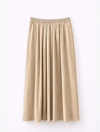 Jupe longue taille haute avec cordon de serrage à la taille mixray