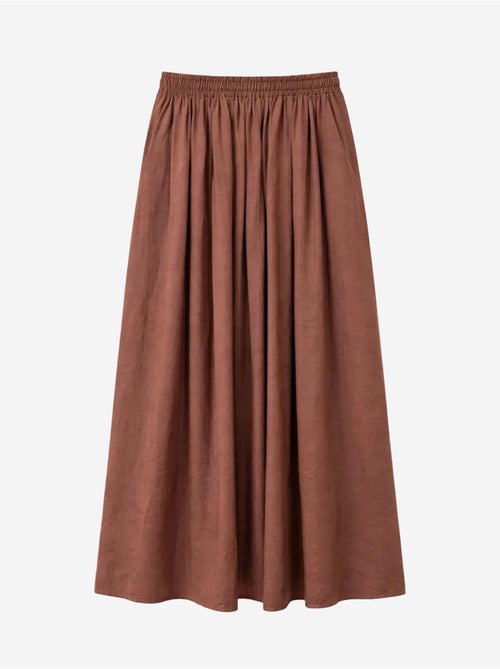 Jupe longue taille haute avec cordon de serrage à la taille mixray - Kiabi Jupe longue taille haute avec cordon de serrage à la taille mixray - Kiabi