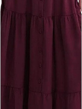 Jupe longue taille haute avec cordon de serrage à la taille mixray