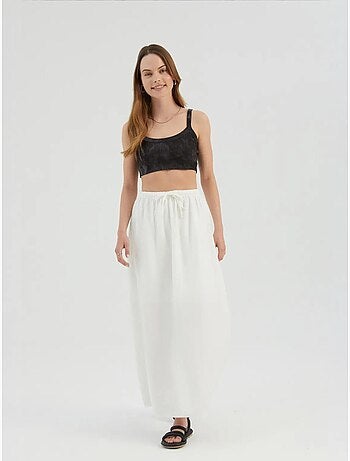 Jupe longue taille haute avec cordon de serrage hiccup