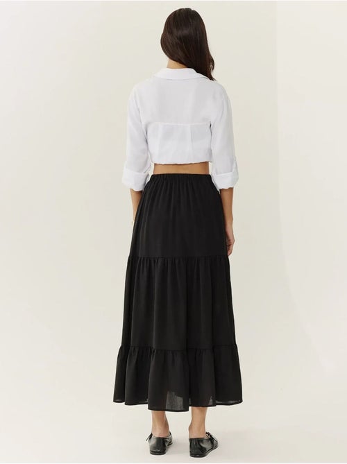 Jupe longue taille haute avec fente - Kiabi Jupe longue taille haute avec fente - Kiabi