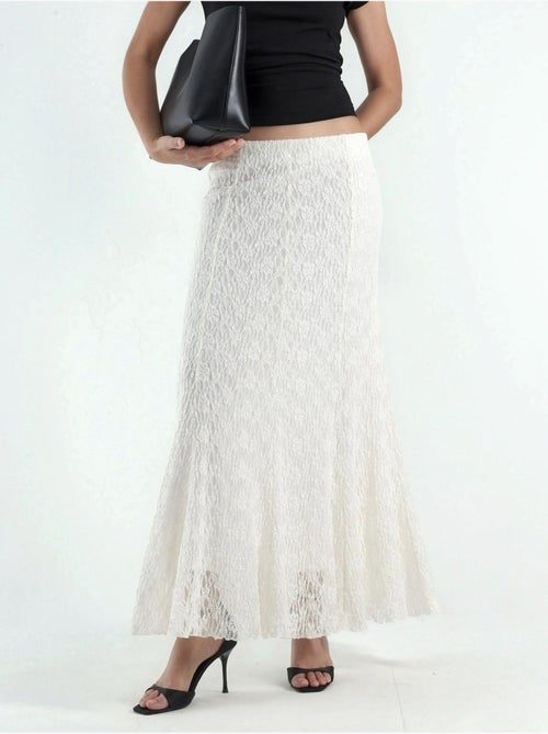 Jupe longue taille haute en dentelle - Kiabi Jupe longue taille haute en dentelle - Kiabi