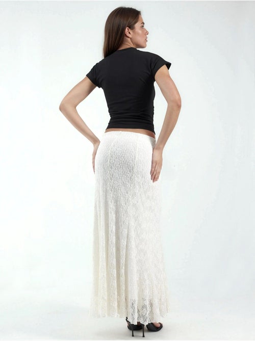 Jupe longue taille haute en dentelle - Kiabi Jupe longue taille haute en dentelle - Kiabi