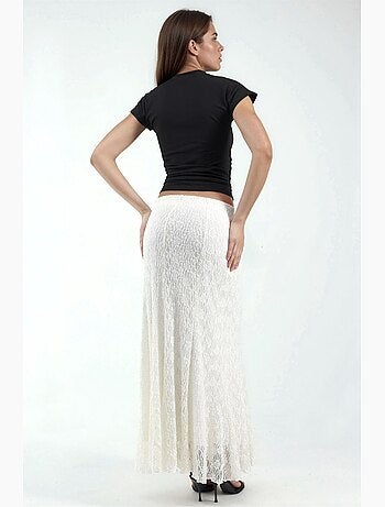 Jupe longue taille haute en dentelle hiccup