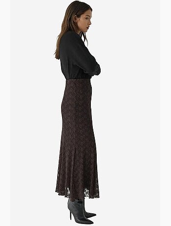 Jupe longue taille haute en dentelle hiccup