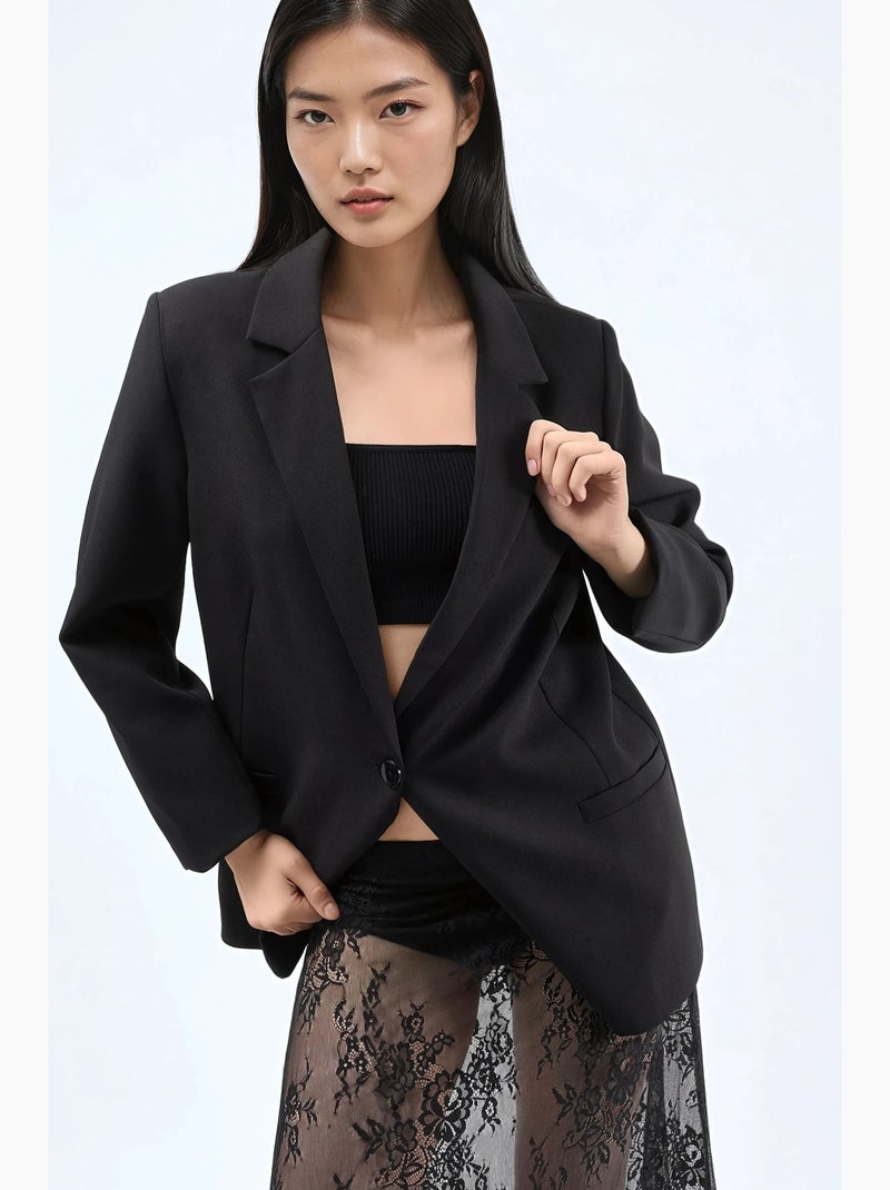 Jupe longue taille haute en dentelle hiccup Noir - Kiabi